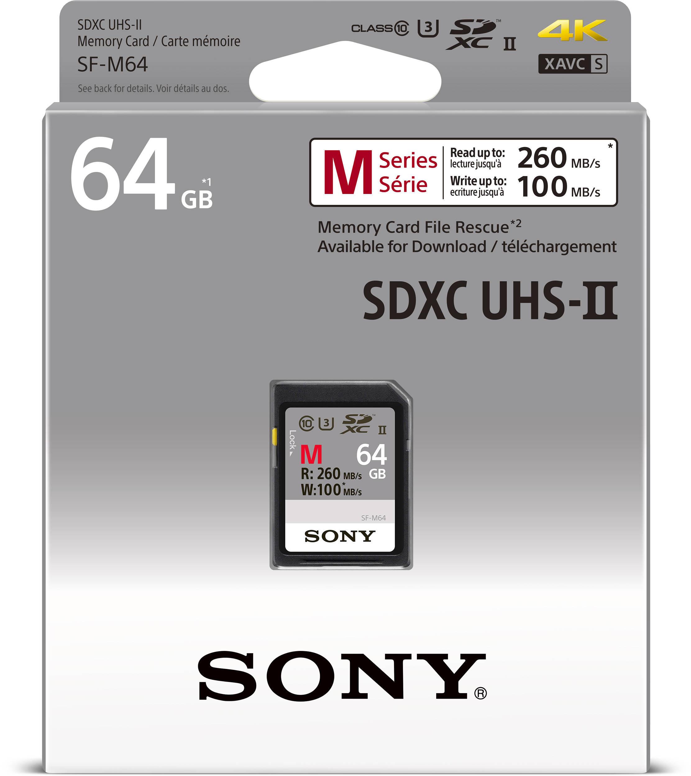 Atminties kortelė Sony | SF-M64 | 64 GB | Micro SDXC | Flash atminties klasė 10