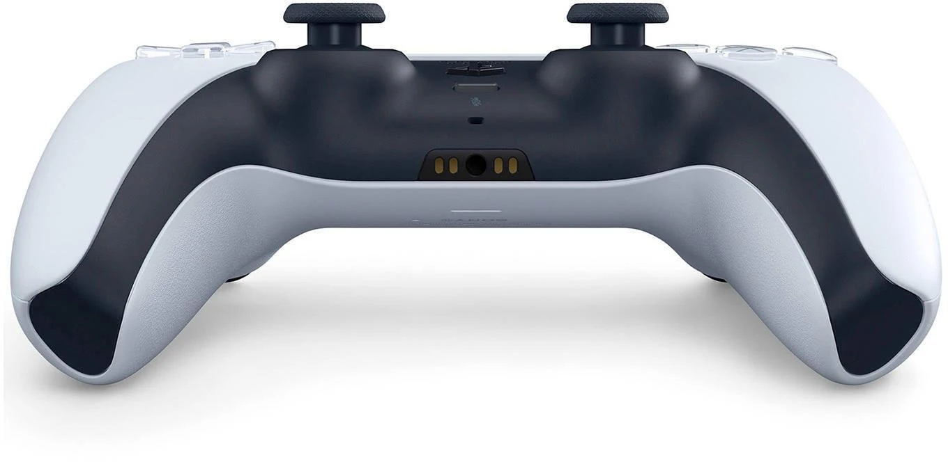 PS5 DualSense valdiklis, jungčių vaizdas iš apačios