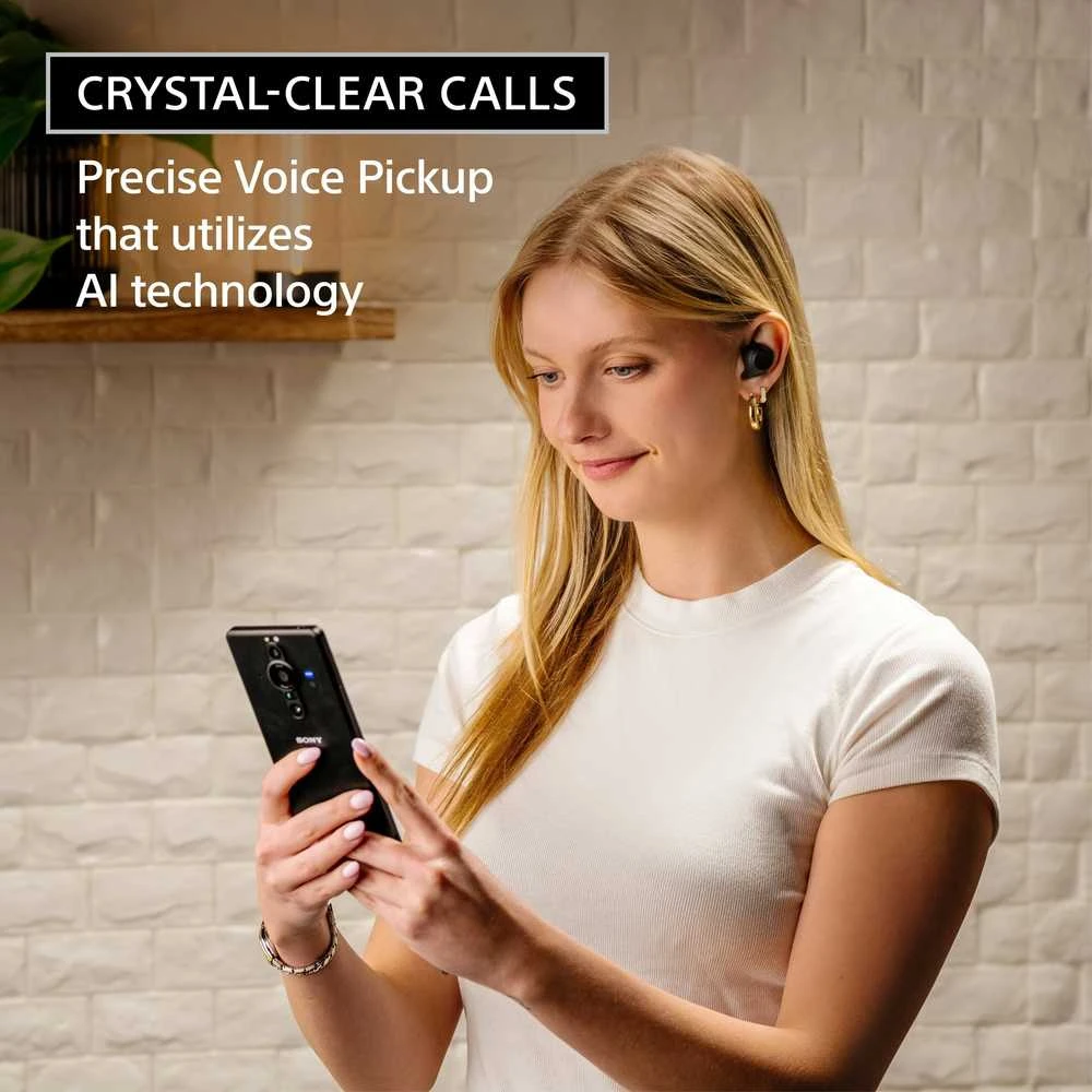 Ausinės Sony WF-C710N, Permatomos mėlynos