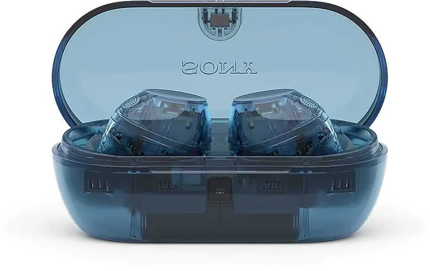 Ausinės Sony WF-C710N, Permatomos mėlynos