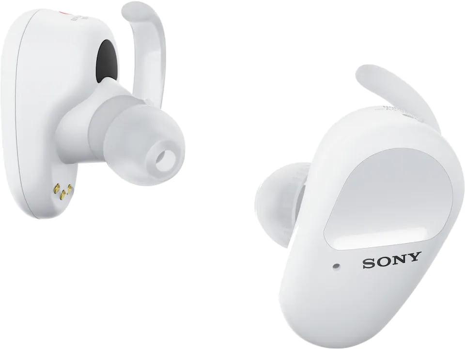Visiškai belaidės triukšmą slopinančios ausinės Sony WF-SP800N, sunkioms  treniruotėms, Baltos | Varle.lt