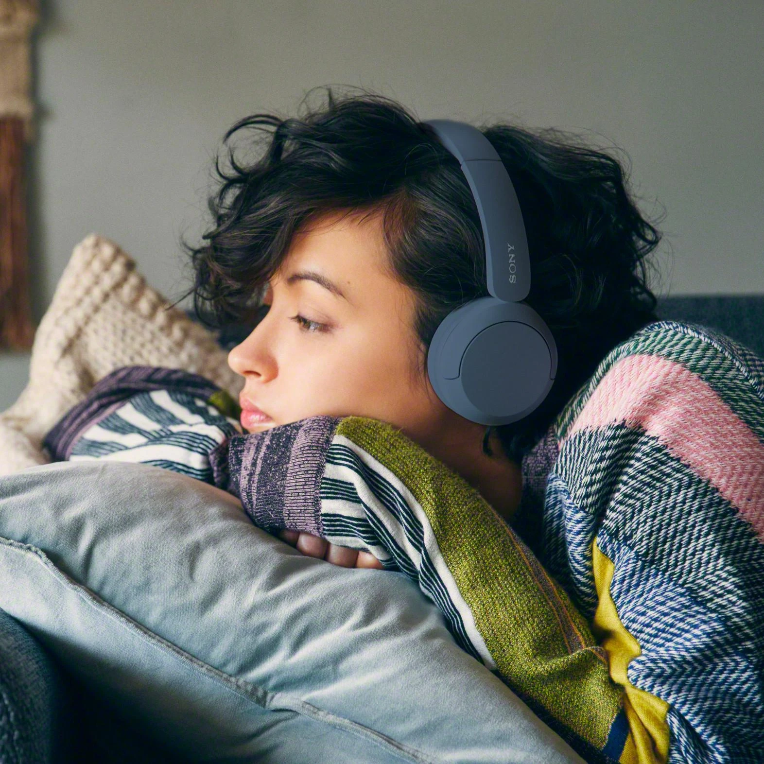 Belaidės Ausinės Sony WH-CH520L, Mėlynos spalvos