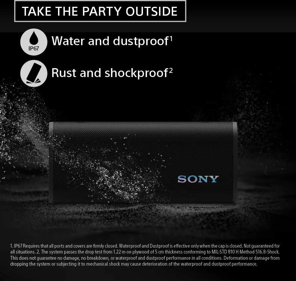 Nešiojama kolonėlė Sony ULT Field 3, Juodos spalvos