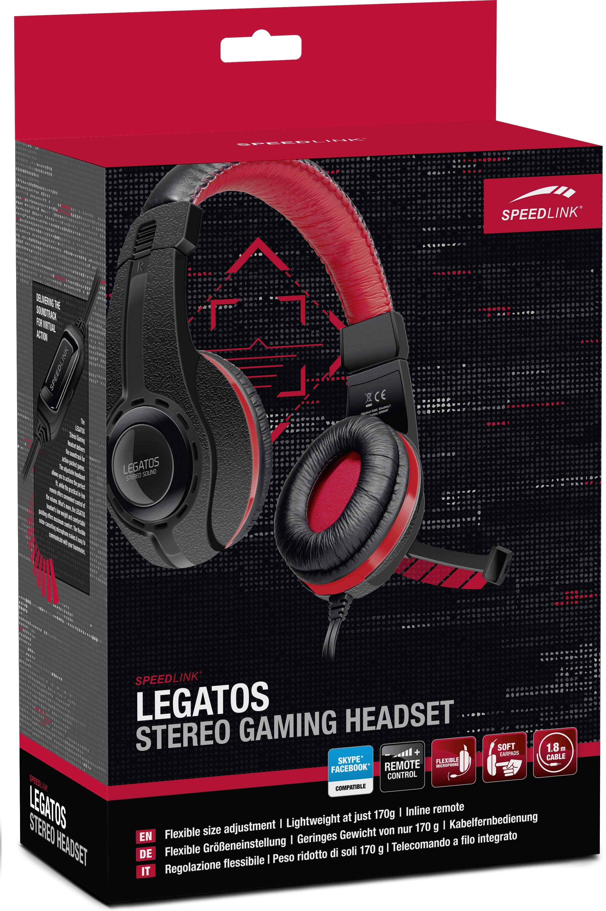 Ausinės - Speedlink Legatos SL-860000-BK Stereofoninės Kompiuterinės Žaidimų Juodas