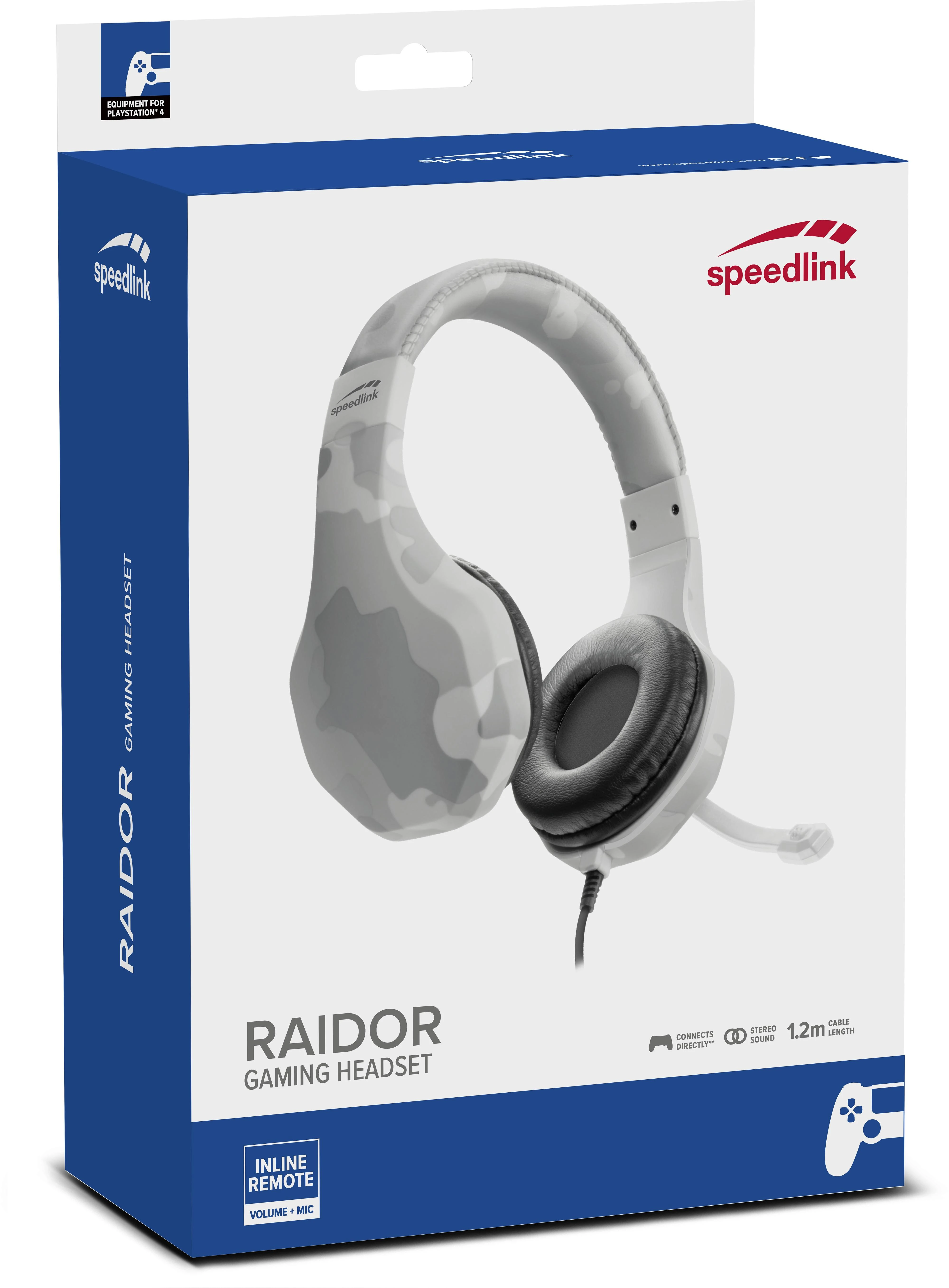 Speedlink ausinės Raidor PS4, balta (SL-450303-WE)