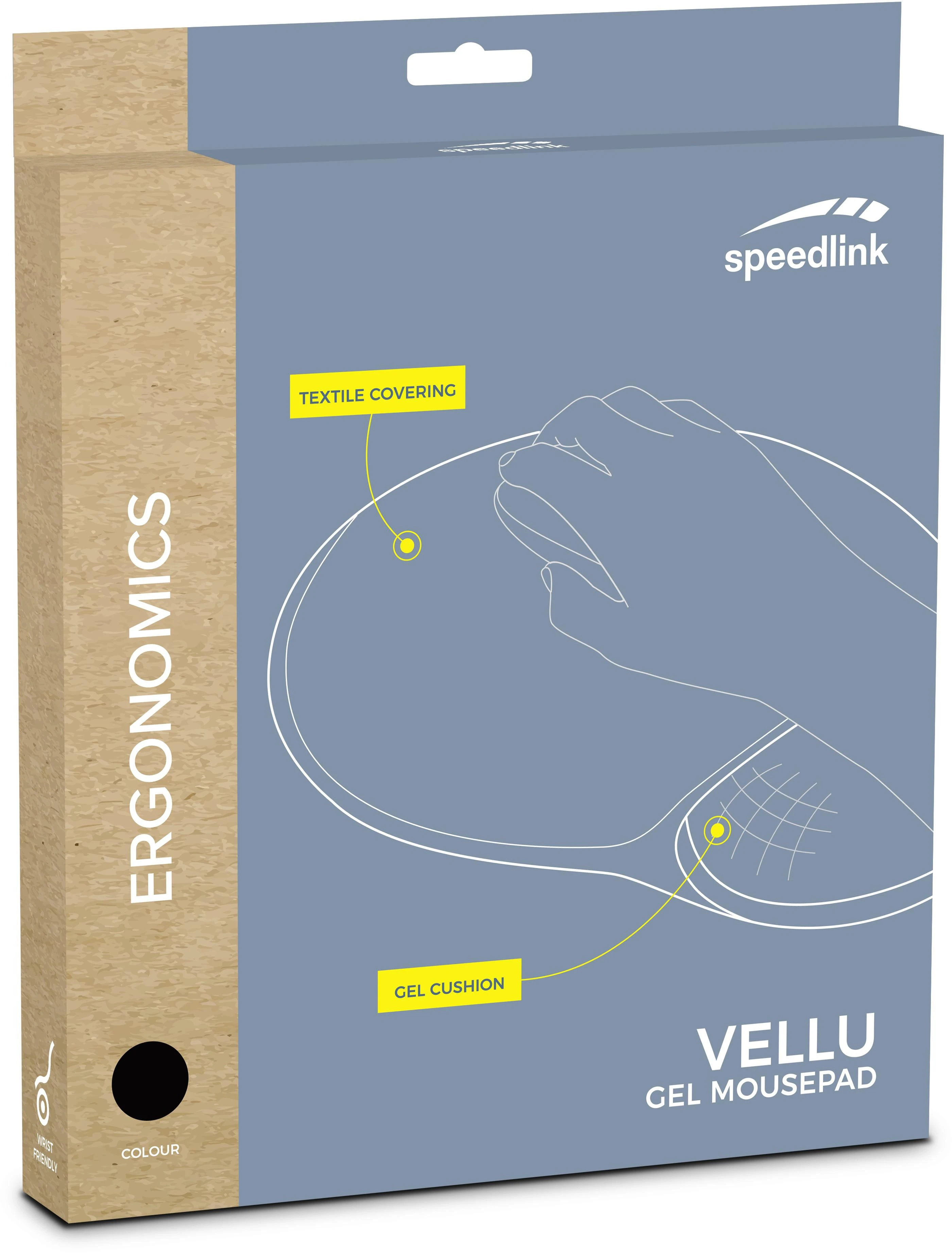 Speedlink Pelės kilimėlis VELLU. Gel. juodas retail