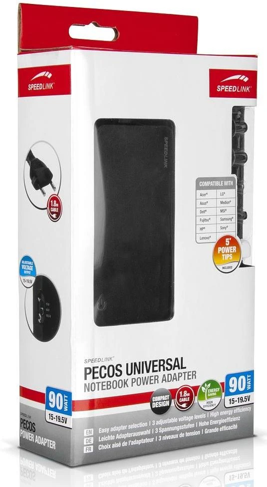 Speedlink nešiojamojo kompiuterio adapteris universalus Pecos 90W (SL-6955)