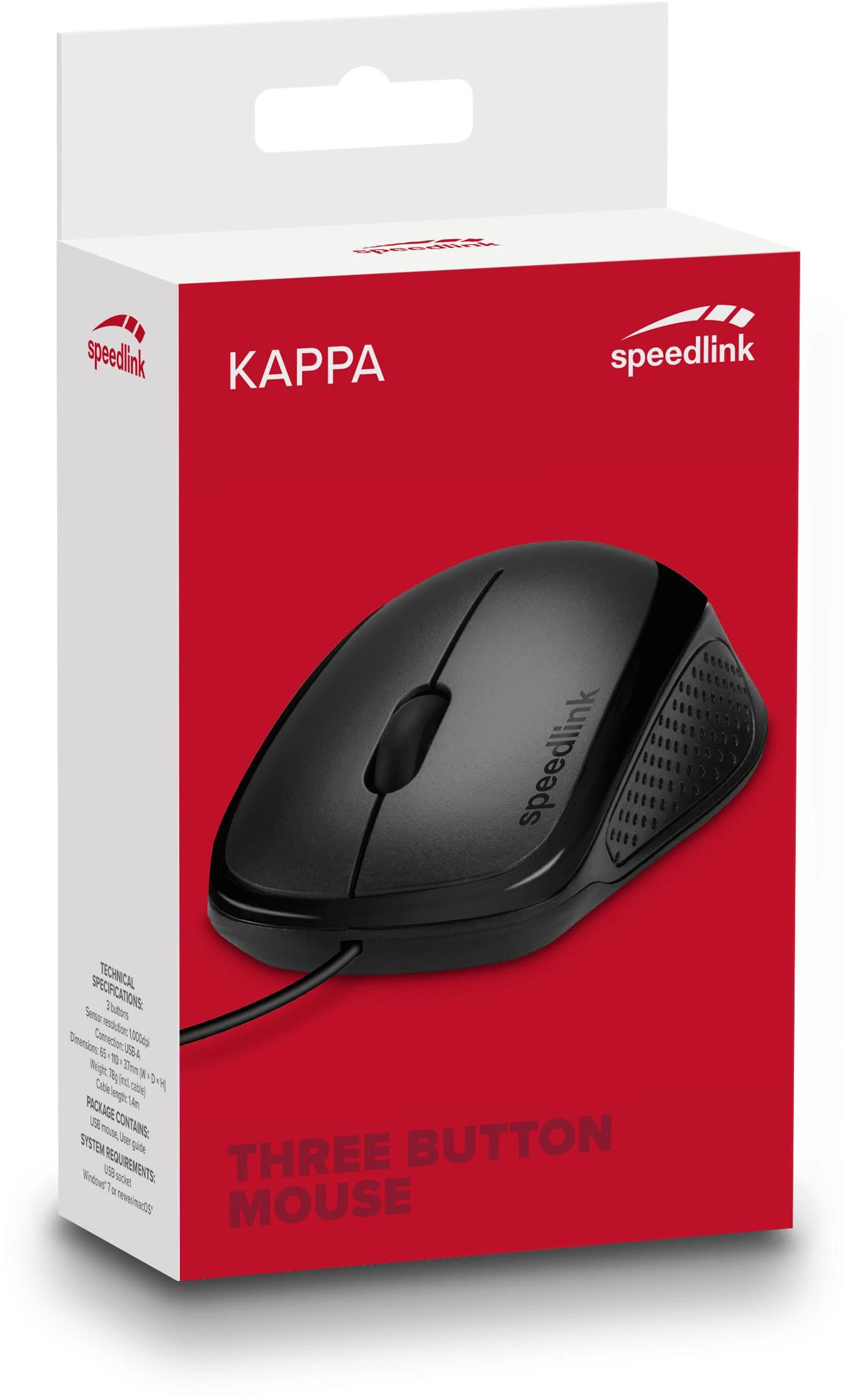Speedlink Pelė KAPPA. USB. juodas retail