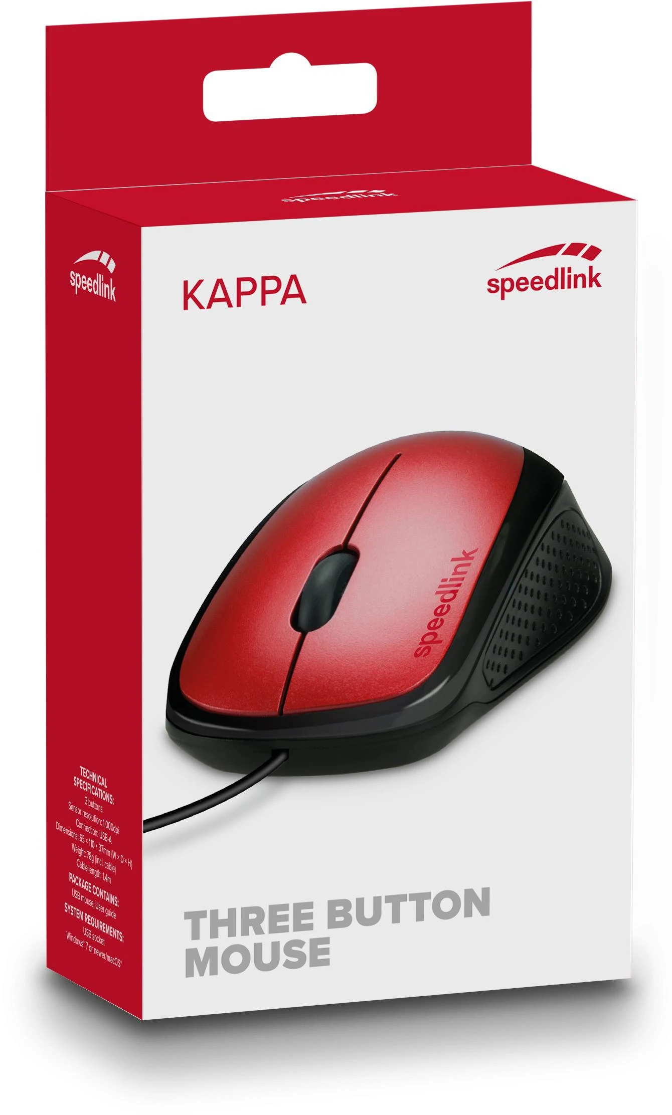 Speedlink - Kappa USB pelė (raudona)