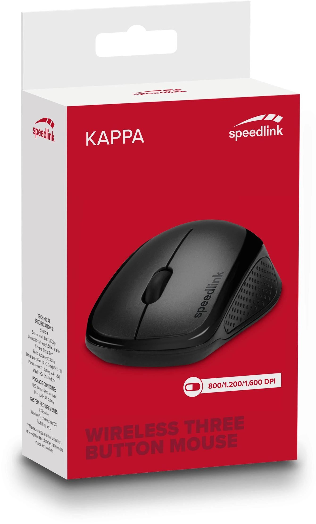 Speedlink pelė Kappa Wireless, juoda (SL-630011-BK)