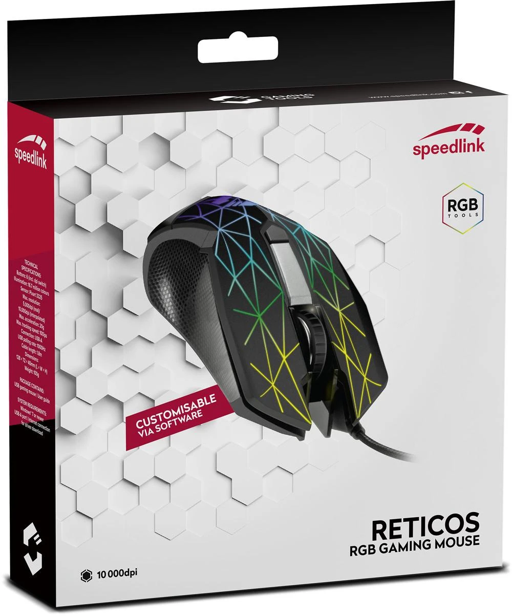 „Speedlink“ pelė Reticos RGB (SL-680011-BK)