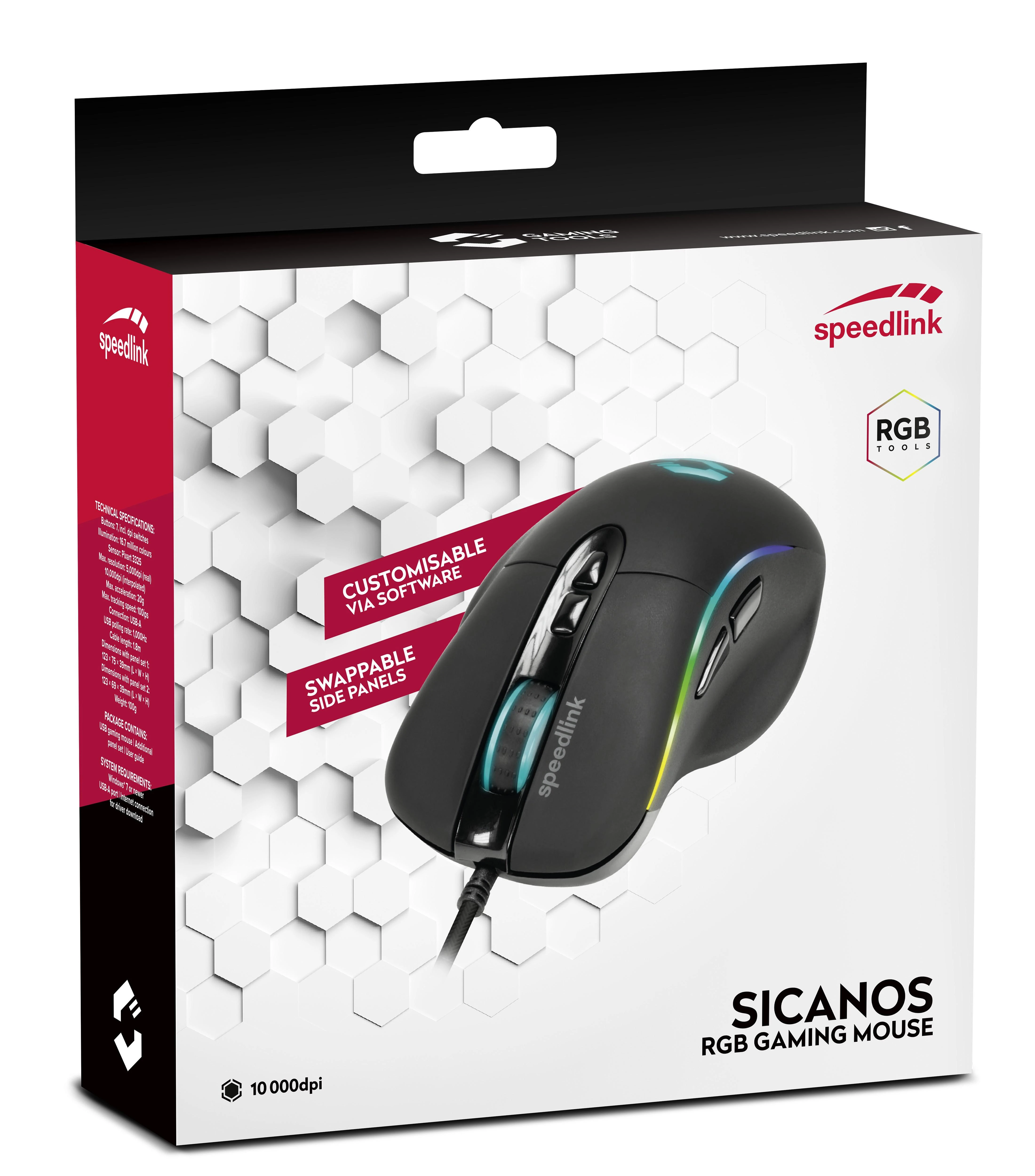 Speedlink pelė Sicanos, juoda (SL-680013-BK)