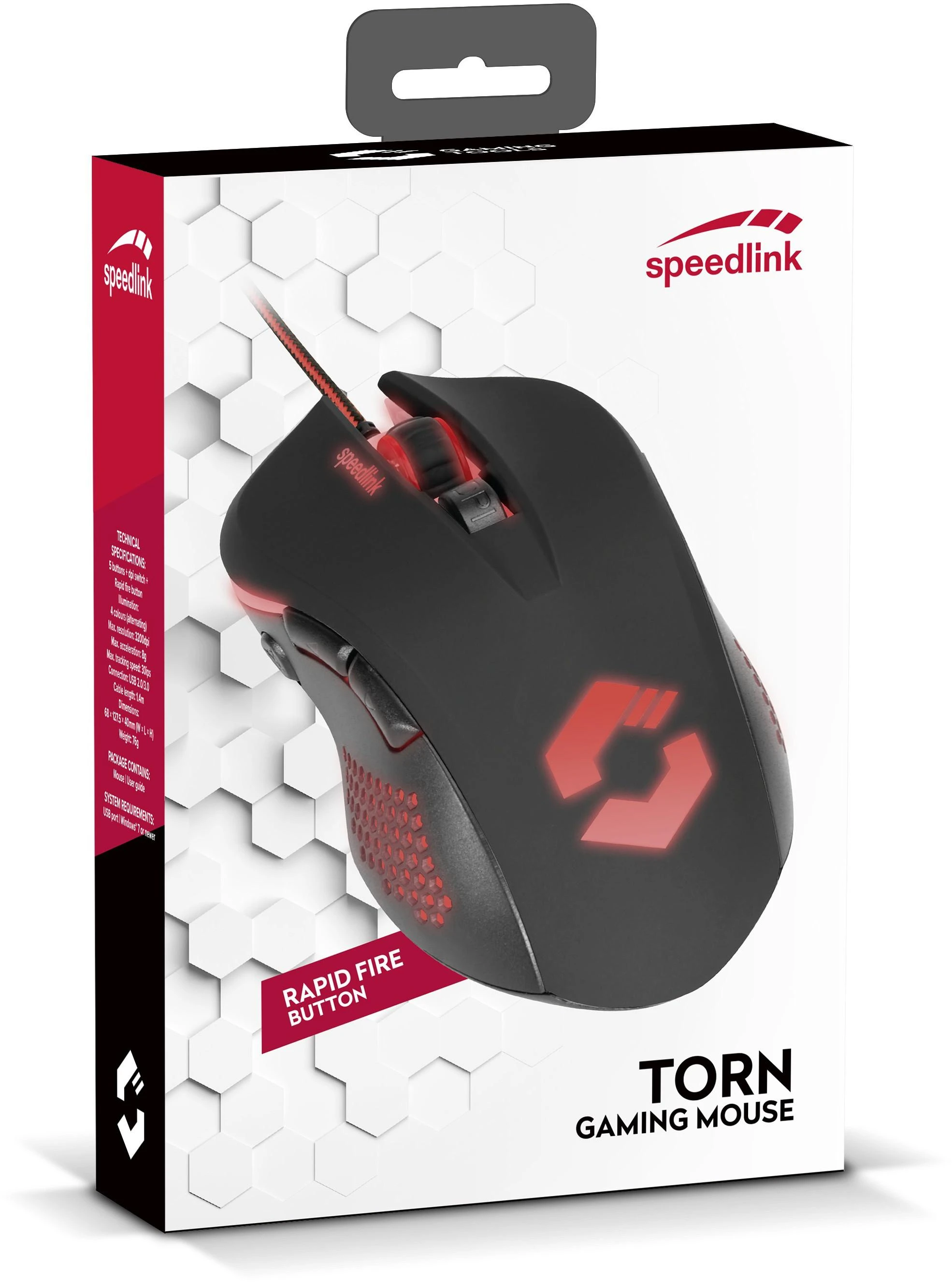 Speedlink pelė suplėšyta, juoda (SL-680008-BKBK)