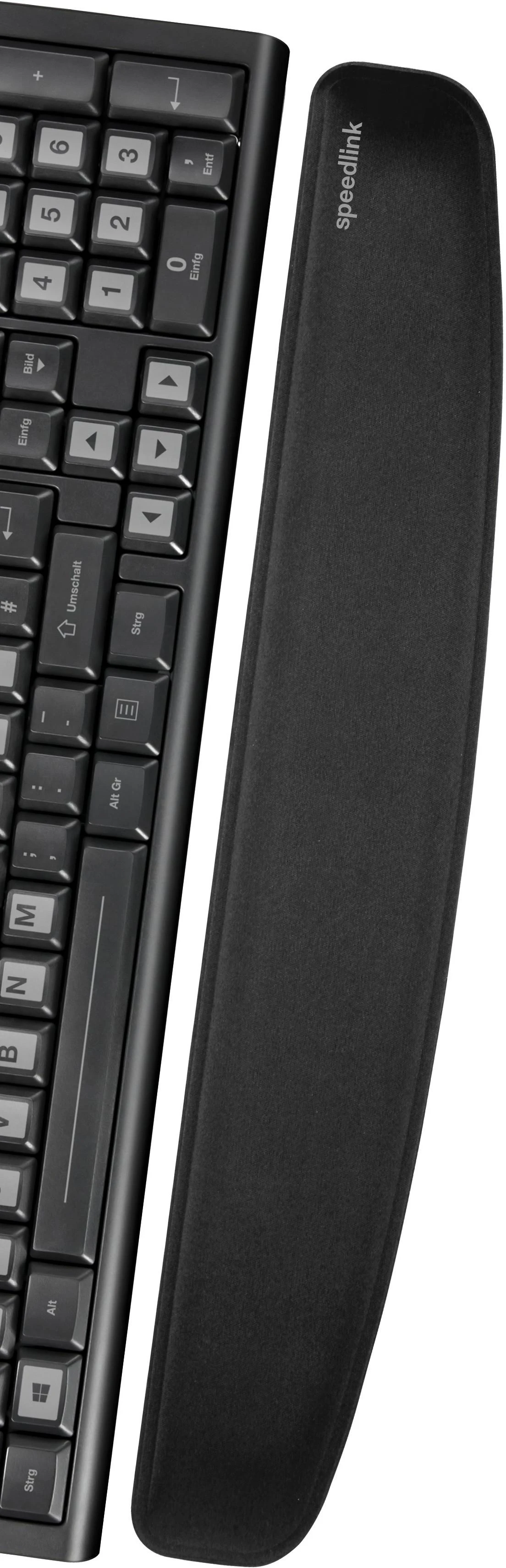 Klaviatūra Speedlink - Sateen ergonominis klaviatūros riešo kilimėlis - riešo atrama - juoda