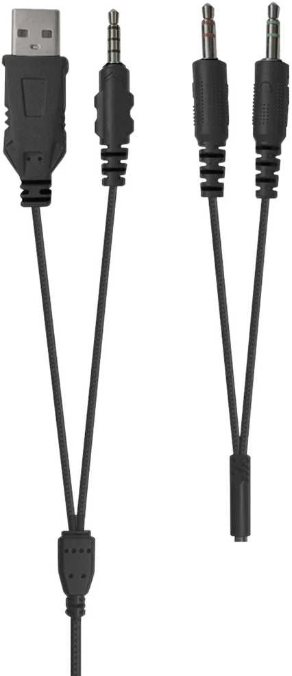 „Speedlink CONUX RGB“ stereo žaidimų ausinės, juodos, skirtos PC / PS5 / PS4 / XBOX Series X / S / Switch / OLED / Lite.
