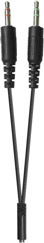 „Speedlink Metis“ stereo ausinės, 3,5 mm lizdas su Y formos adapteriu, juodos