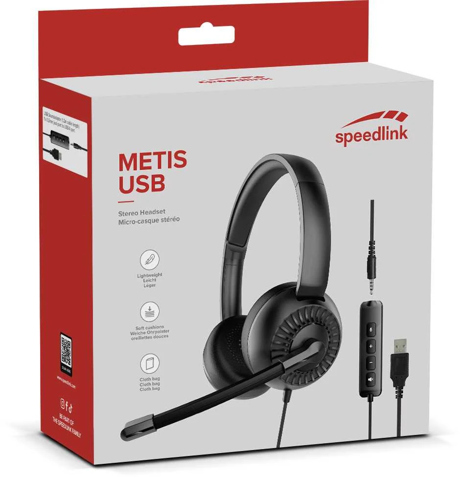 Speedlink Metis USB ausinės su pakuote