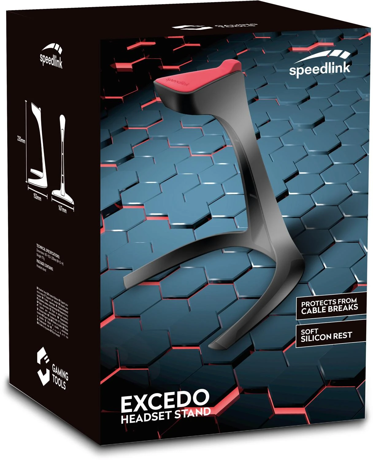 Ausinių stovas Speedlink EXCEDO Gaming Stand, Juodas
