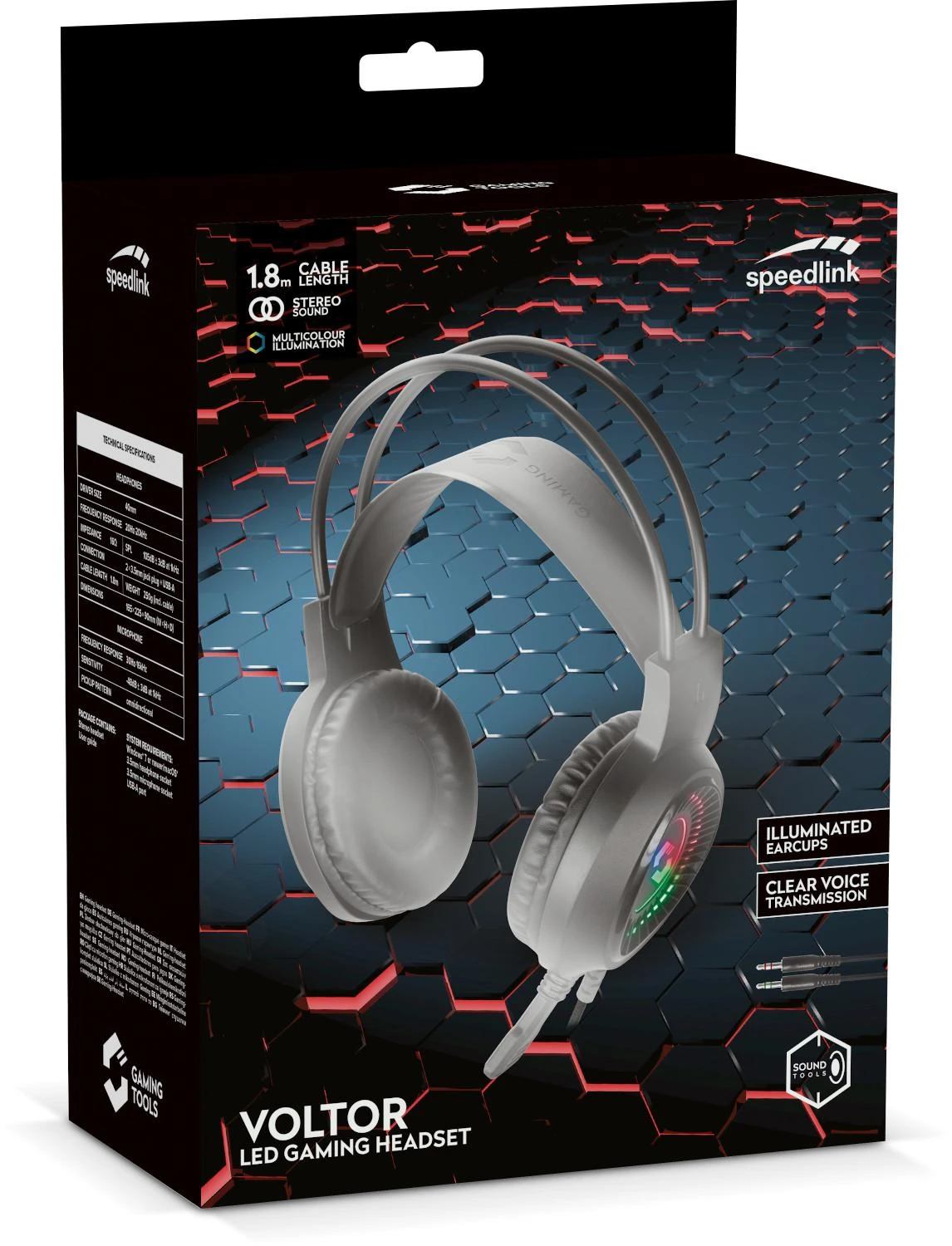 „Speedlink“ – „VOLTOR“ LED stereo žaidimų ausinės