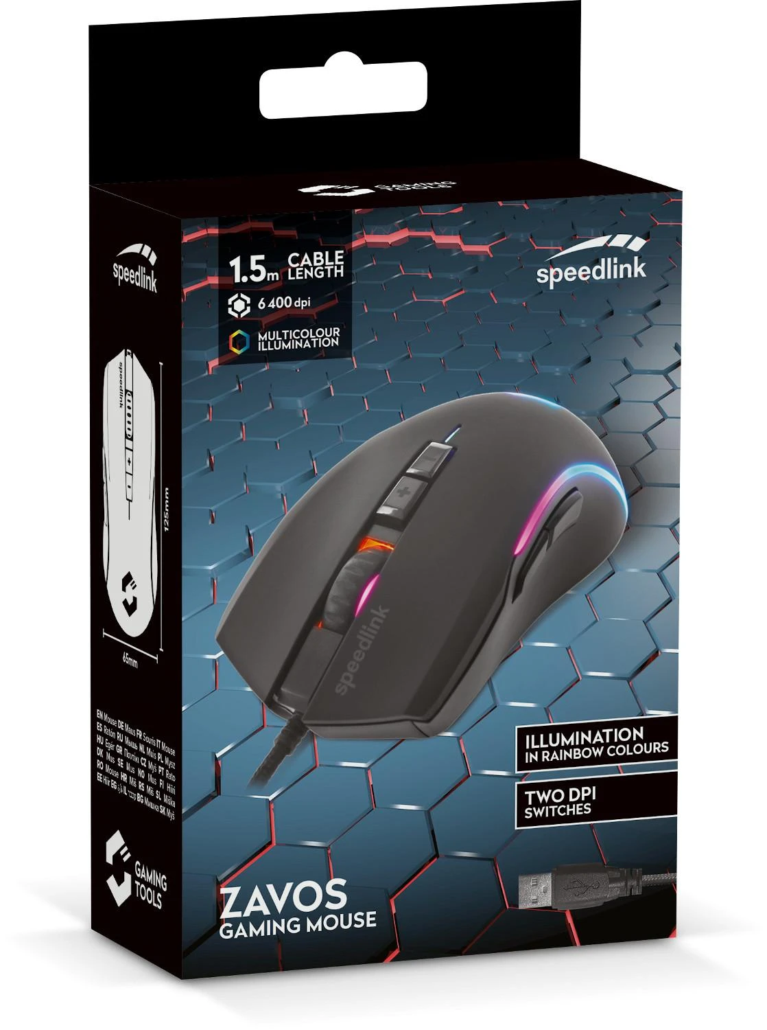 Speedlink - ZAVOS žaidimų pelė, guminė-juoda
