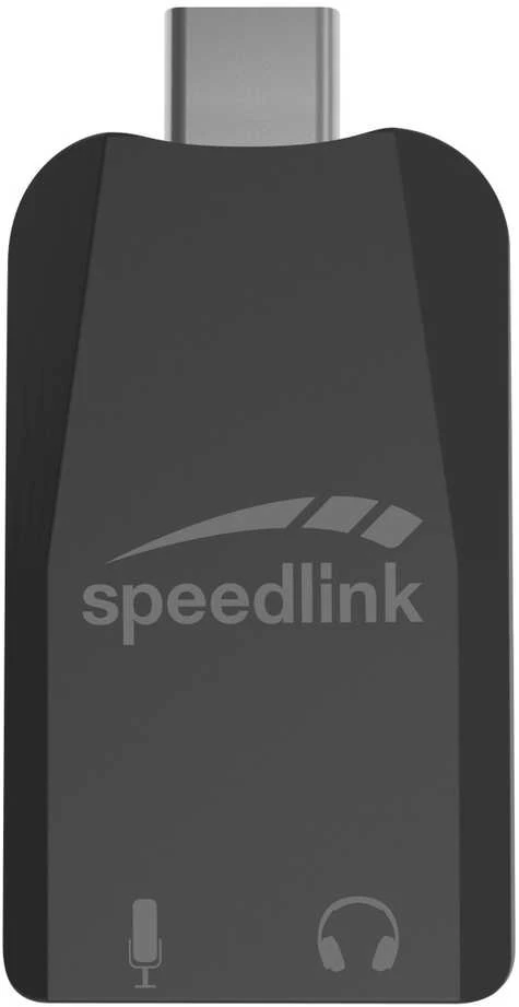 Ausinės „Speedlink Vigo USB-C“ garso plokštė (SL-880501-BK)