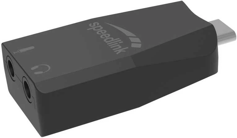 Ausinės „Speedlink Vigo USB-C“ garso plokštė (SL-880501-BK)