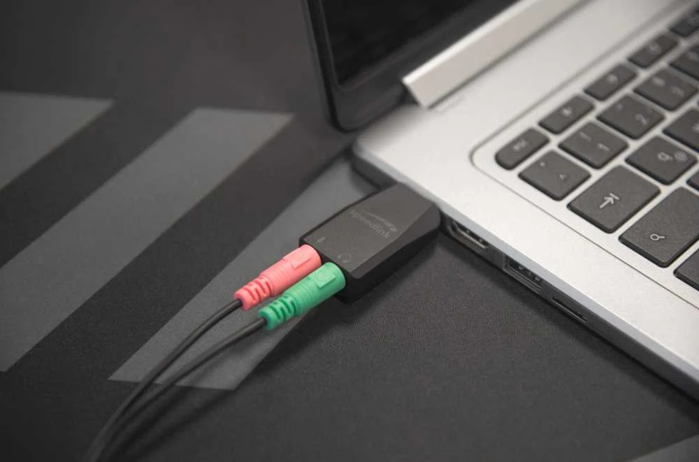 Ausinės „Speedlink Vigo USB-C“ garso plokštė (SL-880501-BK)