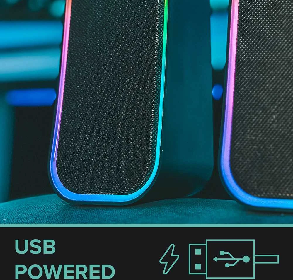 Kompiuterio kolonėlės „Speedlink“ – TOKEN RGB žaidimų stereo kolonėlė, juoda