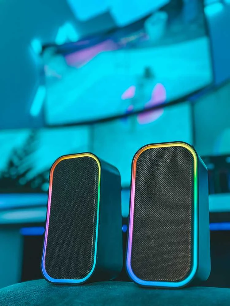 Kompiuterio kolonėlės „Speedlink“ – TOKEN RGB žaidimų stereo kolonėlė, juoda