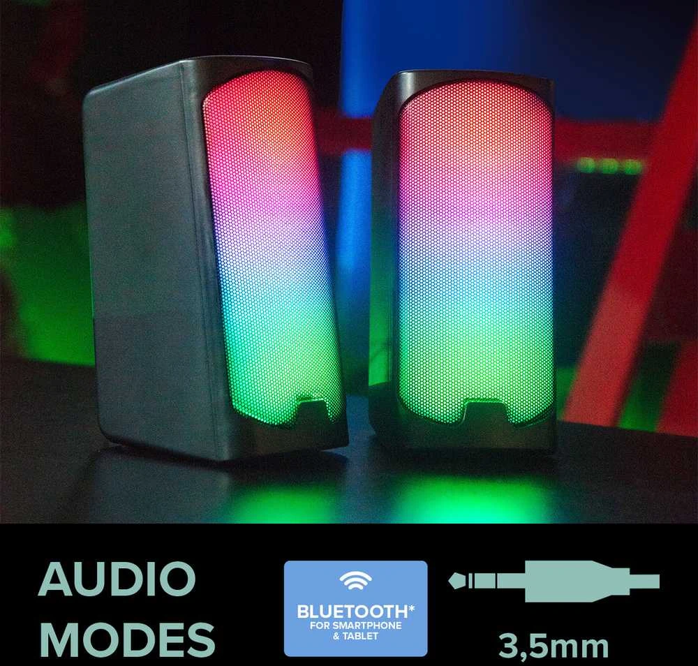 Kompiuterio kolonėlės Speedlink - TONOS RGB žaidimų stereo garsiakalbis, juodas