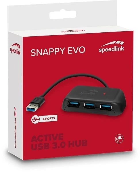 Speedlink USB šakotuvas Snappy Evo 4 prievadų (SL140106)