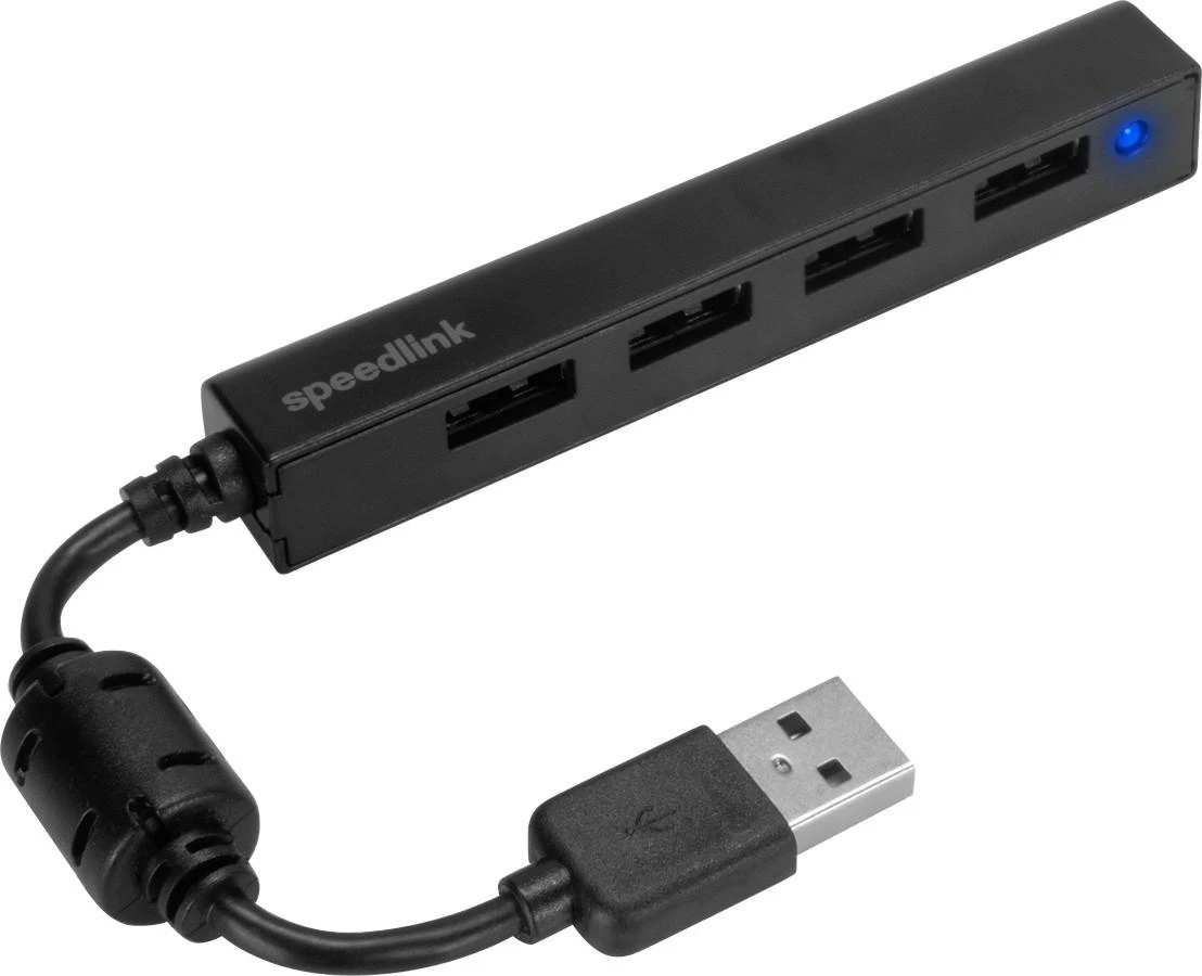 Speedlink USB šakotuvas Snappy Slim 4 prievadų (SL-140000-BK)