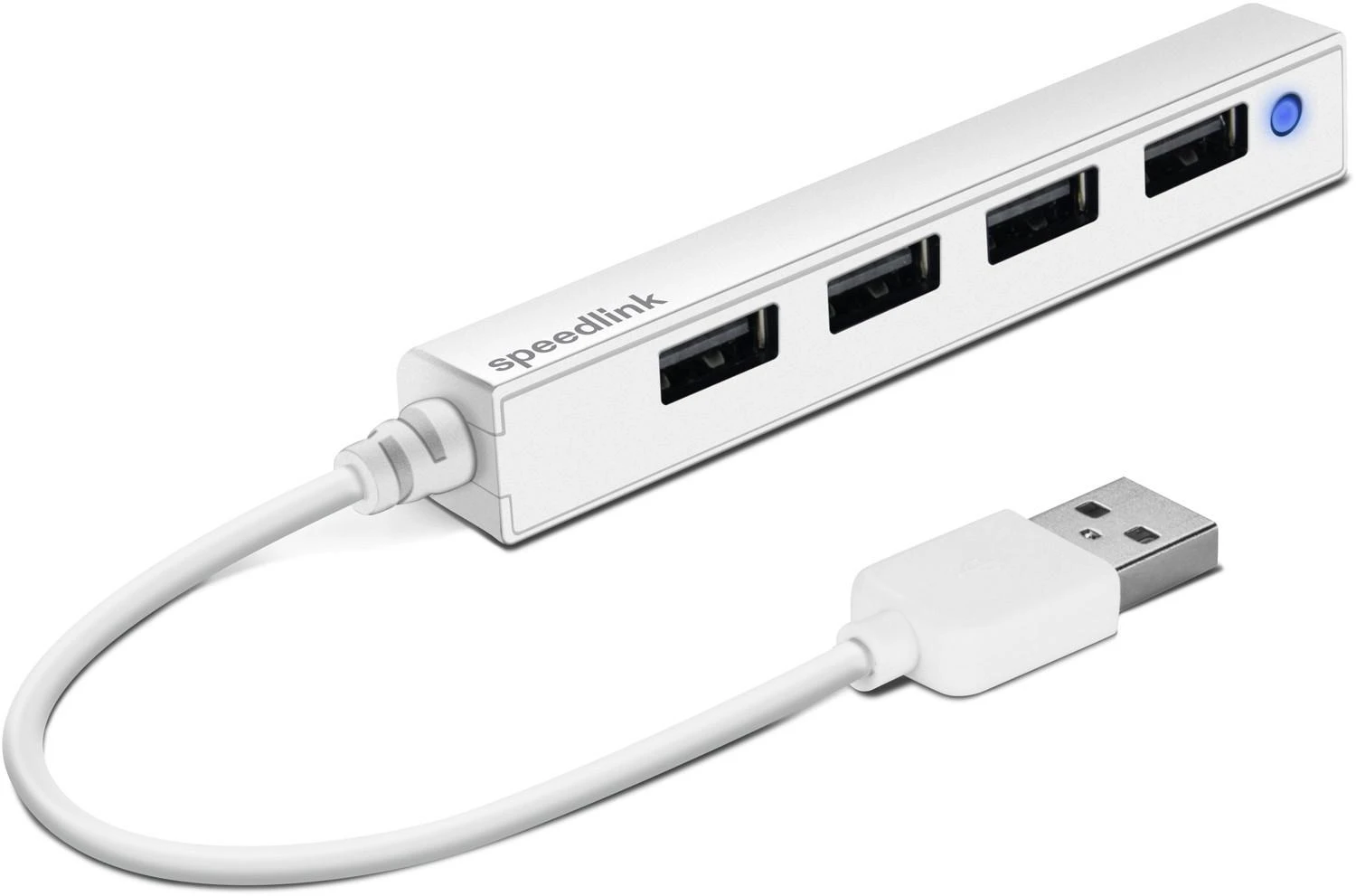 SNAPPY SLIM USB Hub, 4-port, USB 2.0, passive, baltas (SL-140000-WE)