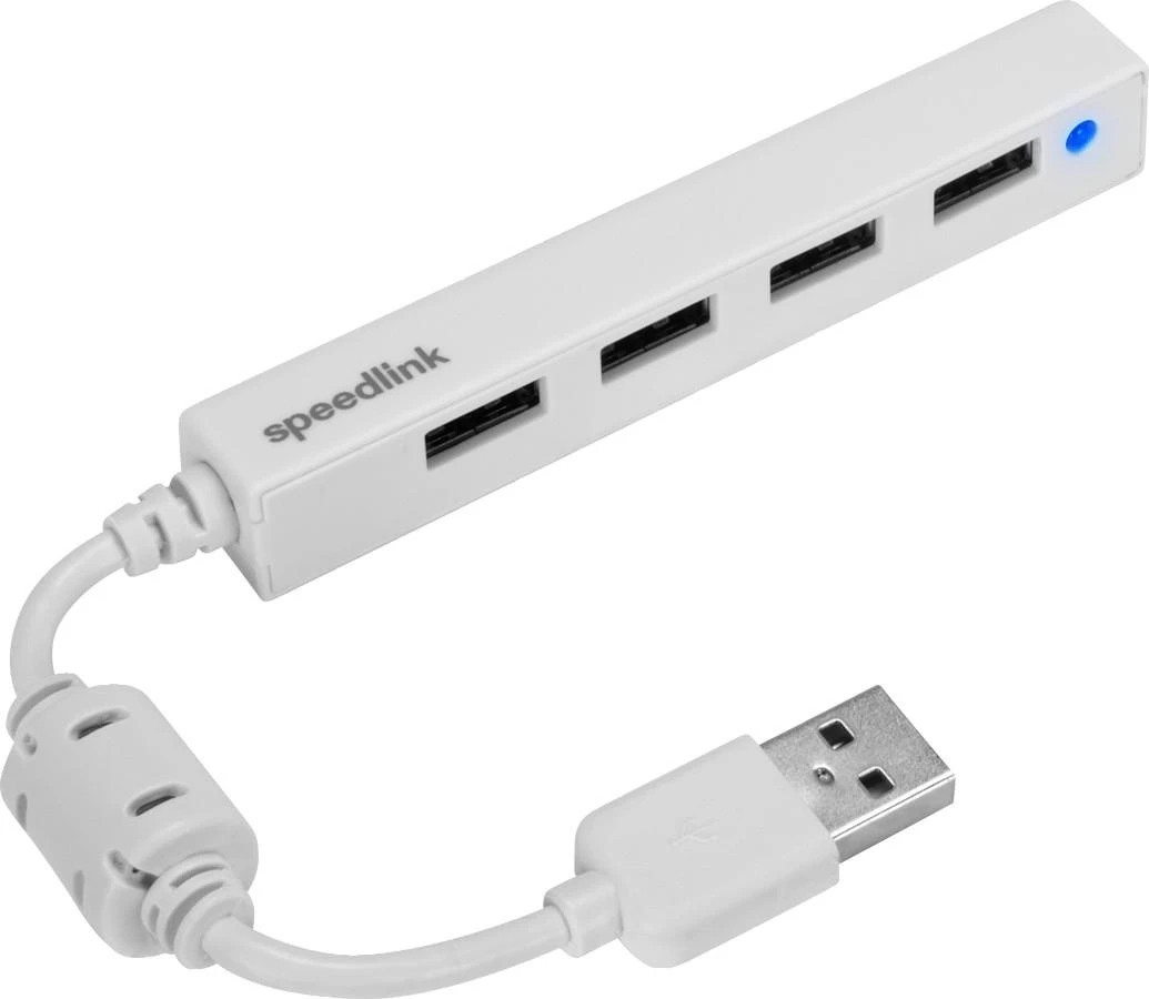 SNAPPY SLIM USB Hub, 4-port, USB 2.0, passive, baltas (SL-140000-WE)