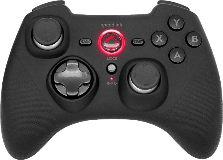 Speedlink – „Rait“ belaidis žaidimų pultas – PC/PS3/Switch/OLED, juodos spalvos, guminis