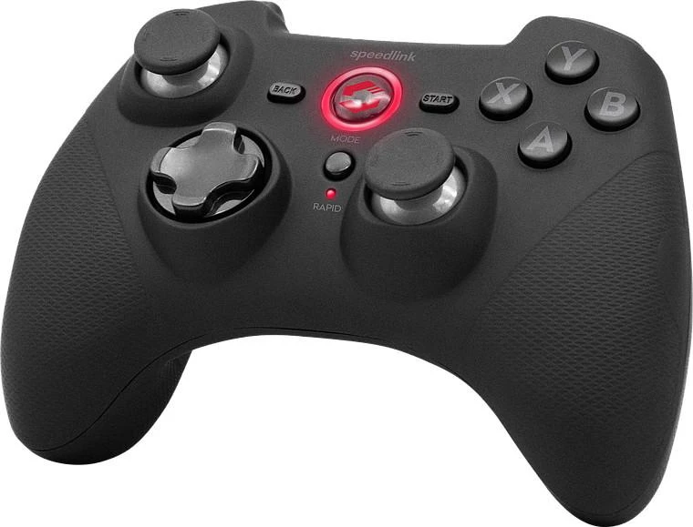 Speedlink – „Rait“ belaidis žaidimų pultas – PC/PS3/Switch/OLED, juodos spalvos, guminis