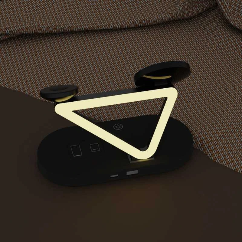 Tech-Protect QI15W-A41 3in1 belaidis įkroviklis su MagSafe for Apple Devices – juodos spalvos