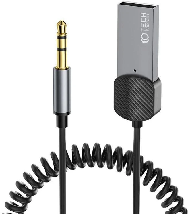 Adapteris Audio Bluetooth AUX Tech-Protect Ultraboost pilkos spalvos