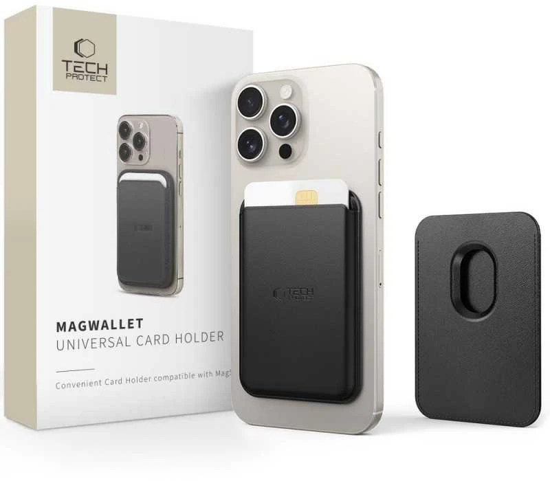 Tech-Protect MagWallet Magsafe card – dėklas telefonui juodos spalvos