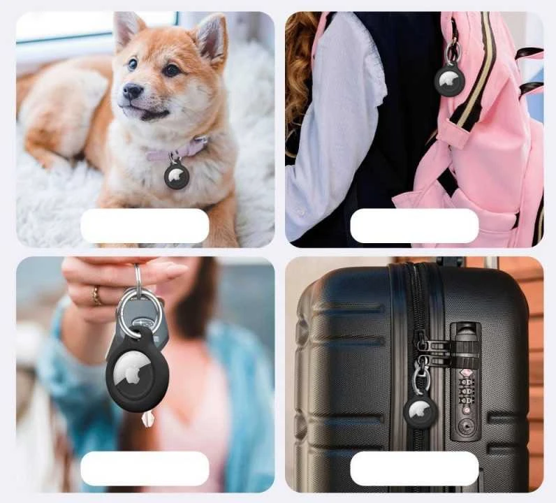 Tech-Protect Rough 2-pack Apple AirTag – dėklas telefonui juodos spalvos