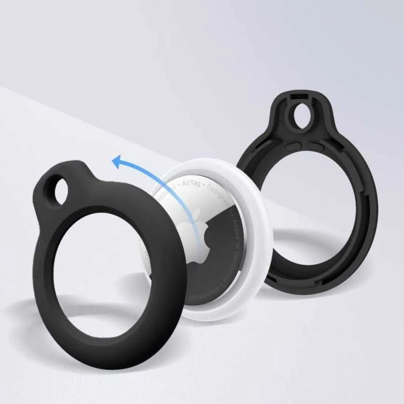 Tech-Protect Rough 2-pack Apple AirTag – dėklas telefonui juodos spalvos
