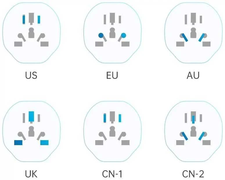 TECH-PROTECT UNIVERSAL TRAVEL ADAPTER FROM EU Baltas