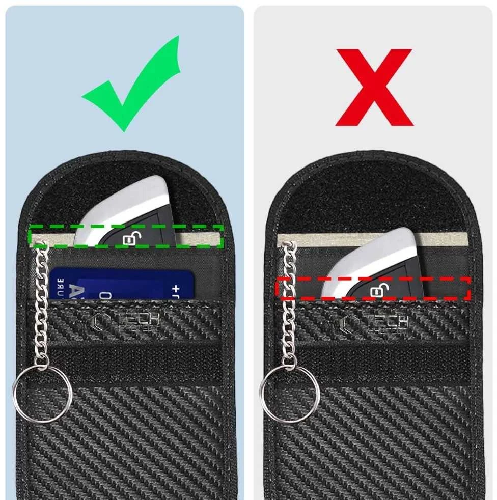 Tech-Protect KLR100 RFID Blocking Car Key – dėklas juodos spalvos – Carbon