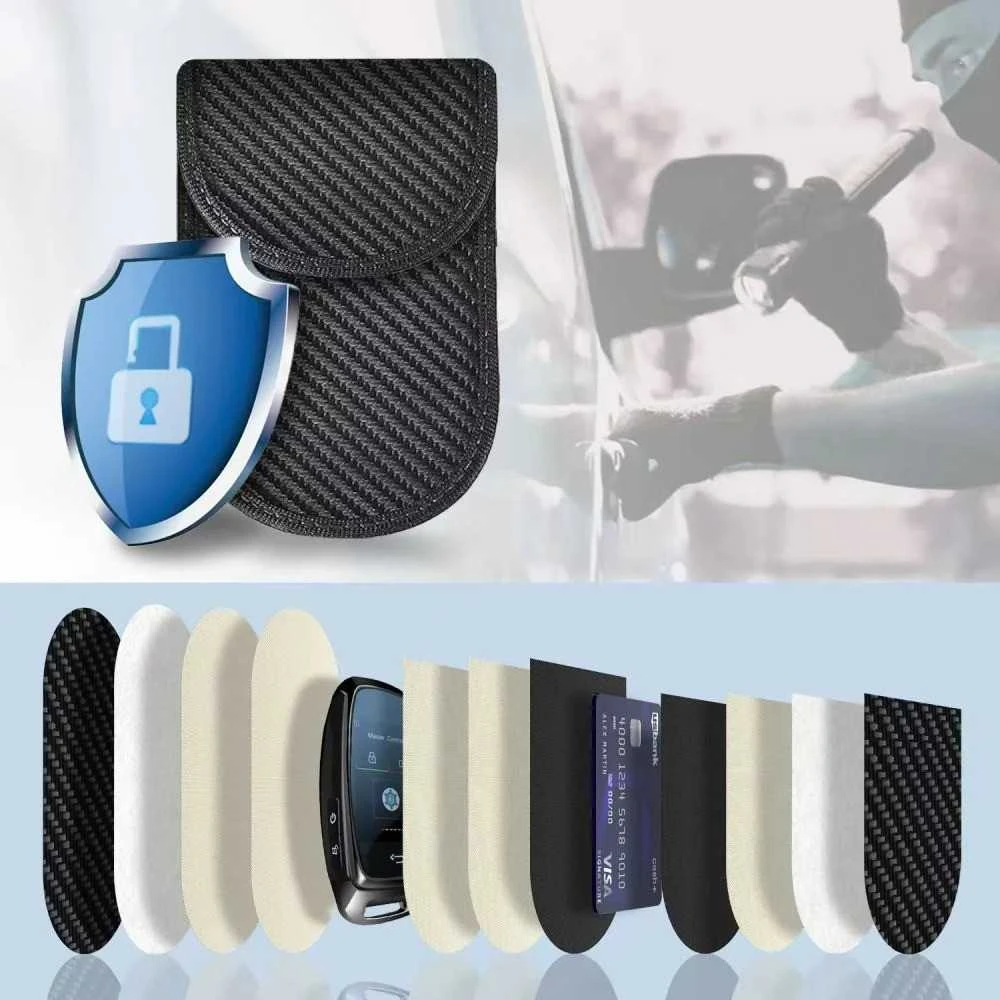 Tech-Protect KLR100 RFID Blocking Car Key – dėklas juodos spalvos – Carbon