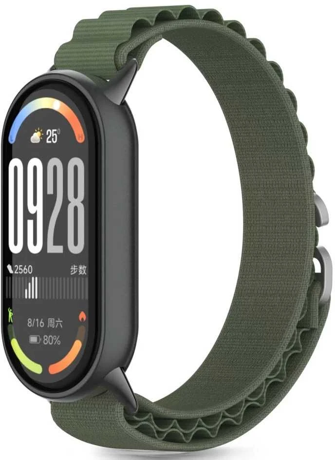Tech-Protect Nylon Pro apyrankė skirta Xiaomi Smart Band 8 / 9 / 10 / NFC – žalios spalvos