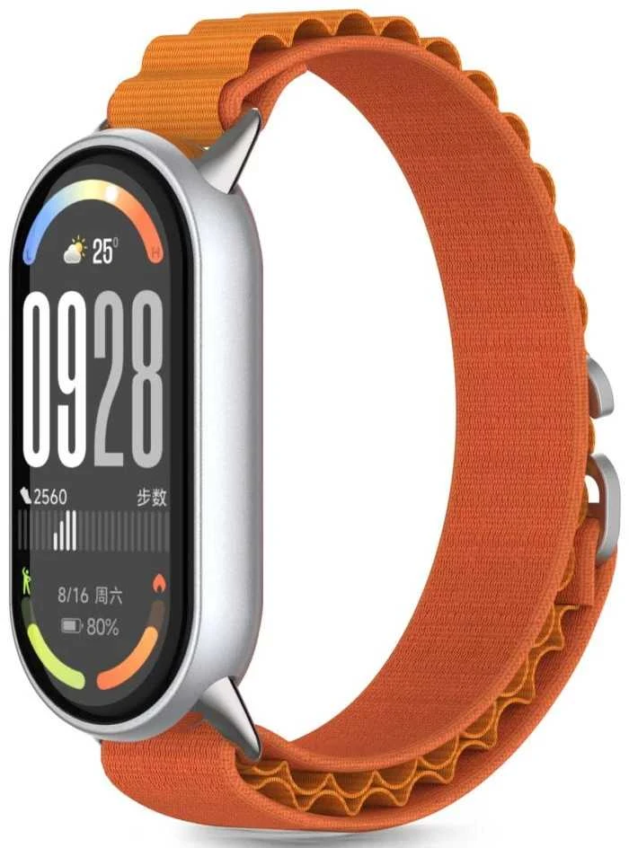 Tech-Protect Nylon Pro apyrankė skirta Xiaomi Smart Band 8 / 9 / 10 / NFC – oranžinės spalvos