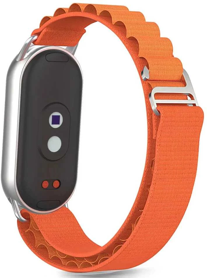 Tech-Protect Nylon Pro apyrankė skirta Xiaomi Smart Band 8 / 9 / 10 / NFC – oranžinės spalvos