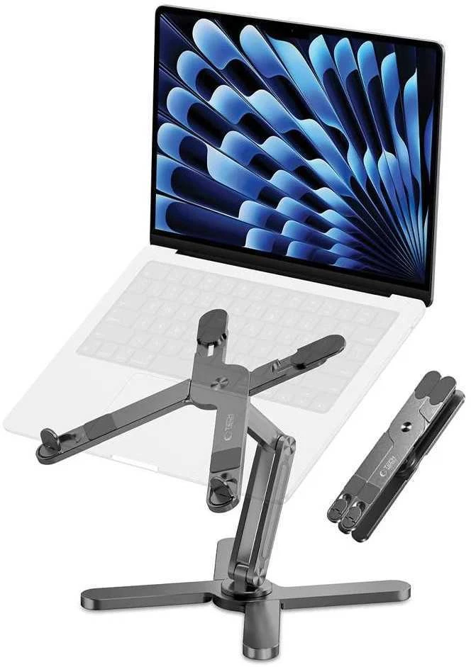 Tech-Protect ULS200 stovas, universalus nešiojamiems kompiuteriams iki 16″ – pilkos spalvos