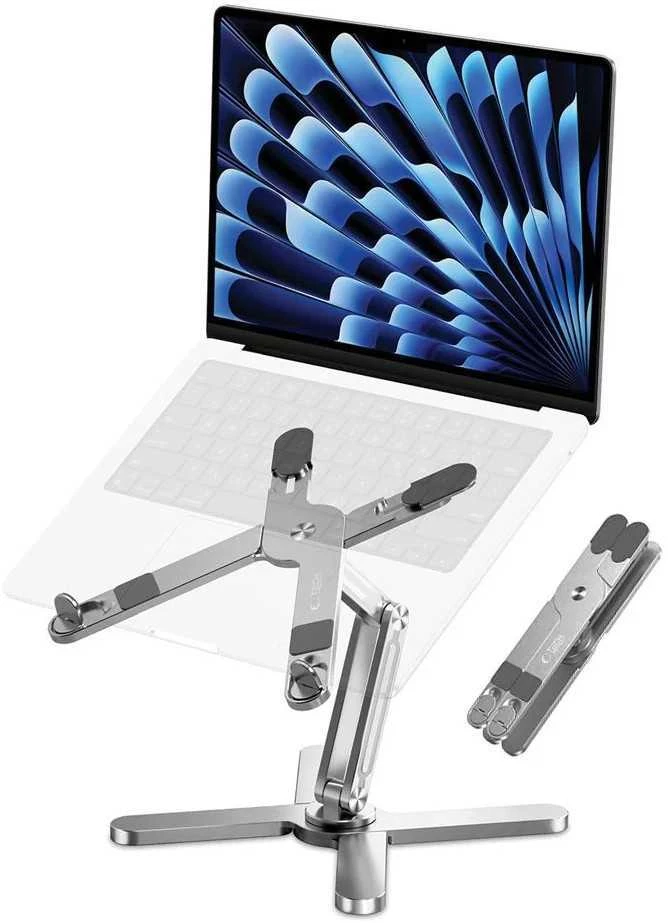 Tech-Protect ULS200 universalus stovas nešiojamiems kompiuteriams iki 16″ – sidabrinės spalvos