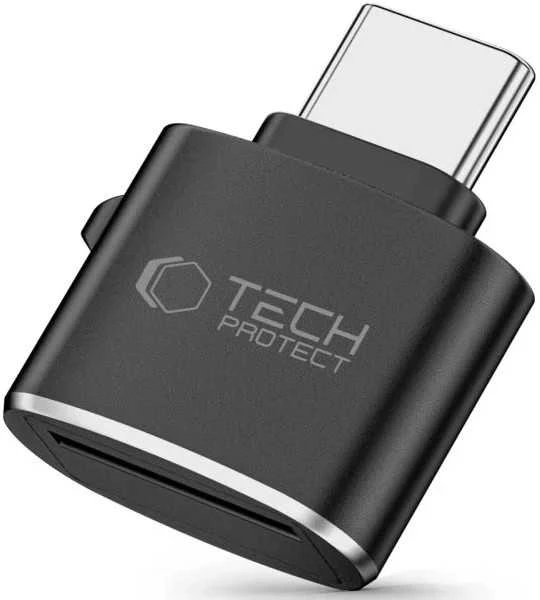 Tech-Protect UltraBoost Micro SD kortelių skaitytuvo adapteris su USB-C - juodas